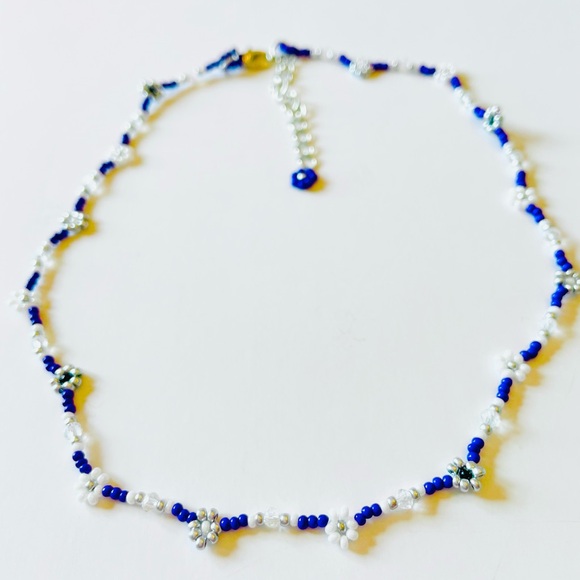 Daisy Flower Choker Wrap Bracelet Layered Summer Purple Boho Crystal Y2K New - Picture 4 of 9